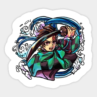 Tanjiro Demon Slayer Art Sticker